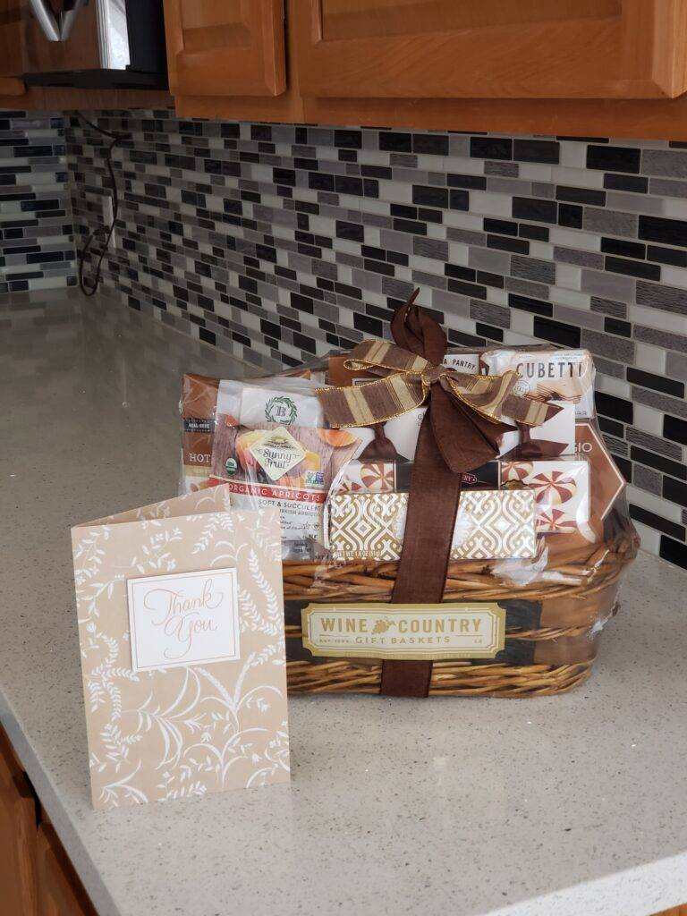 Thank You Gift Basket from Executor Selling a Probate Home