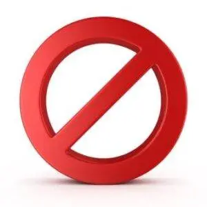 probate realtor, Red "No" Symbol over White Background